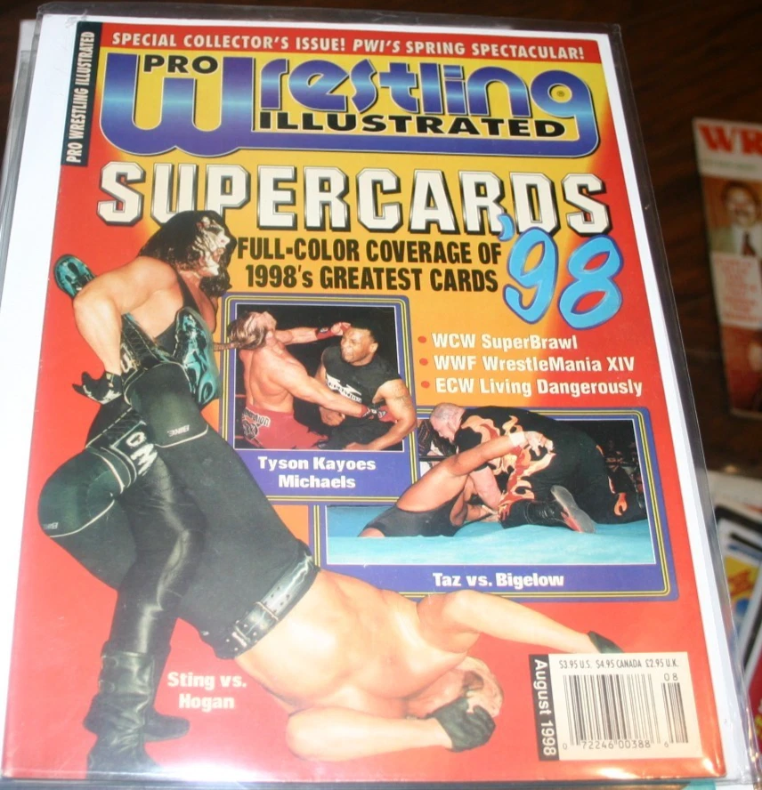 Суперкарты Pro Wrestling Illustrated Magazine август 1998 Sting Hogan WCW ECW 98 - Изображение 1 из 1