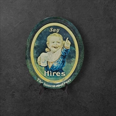 "Say Hires The Honest Root Beer" Beach Art Display Metal Tray Baby Sign 100291b - Image 1 of 2