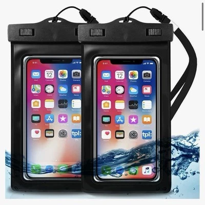 2 Pack Waterproof Phone Bag Pouch Underwater Cell Phone Case Cover Dry Bag - Image 1 of 4