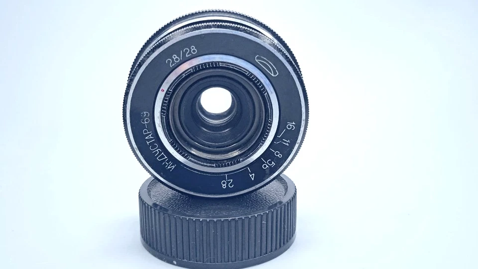 Советский объектив INDUSTAR-69 f2.8/28 мм, крепление M39, для широкоугольного объектива Чайка 💙💛 - Изображение 1 из 4