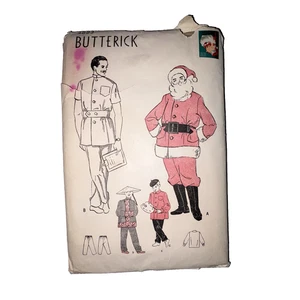 Vtg 1940's Butterick Santa Clause Suit Sewing Pattern Chest 46 Costumes 4693 - Picture 1 of 17