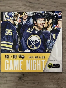 03-10-18 Vegas Golden Knights @ Buffalo Sabres NHL Program - Johan Larsson - Picture 1 of 1