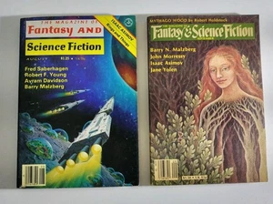 (2) BARRY MALZBERG Fantasy and Science Fiction Magazines 1978 1981 vintage  - Bild 1 von 17