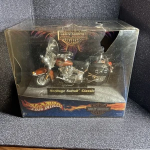 HOT WHEELS Harley Davidson Heritage Softail Classic 1:18 motorcycle MATTEL 2001 - Picture 1 of 8