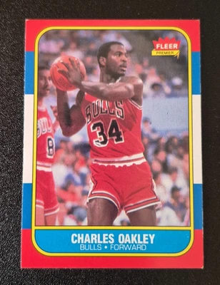 1986-87 86 Fleer Basketball card #81 Charles Oakley RC Chicago Bulls ROOKIE NRMT - Image 1 of 3