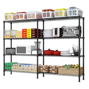 Heavy Duty Storage Shelves 4 Tier Wire Shelving Unit Adjustable Metal Shelves - Picture 1 of 8