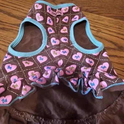 Vestido SIMPLY DOG Marrón Argyle con Brillo Cachorros Perro (S) Foto 1 de 2