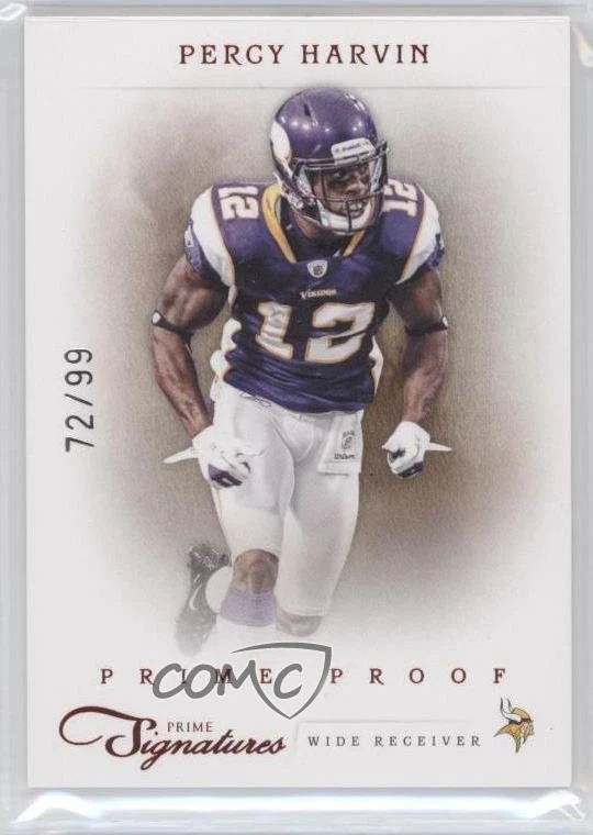 2011 Panini Prime Signatures Prime Proof Red /99 Percy Harvin #134 - Image 1 of 2