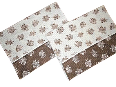 FUNDAS DE ALMOHADA ESTÁNDAR VINTAGE BURLINGTON MARRÓN PUNTOS FLORALES MEDIO MOD (2) 20 X 29 Foto 1 de 3