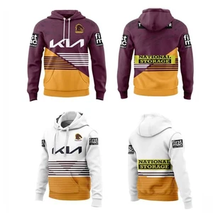 Home and Away Hoodie Adult Rugby League NRL Jersey Brisbane Broncos Jerseys - Picture 1 of 11