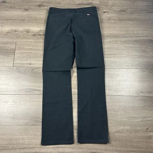 Original Dickies Damenhose 6R schwarz gerades Bein flache Vorderseite lockere Passform - Bild 1 von 7