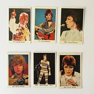 Lote de tarjetas coleccionables David Bowie vintage años 70 (6) - Imagen 1 de 2