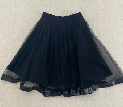 Falda Colección X’prichosas Mujer Talla 24 Negra Tul Malla Acampanada Borde Satinado Foto 1 de 4