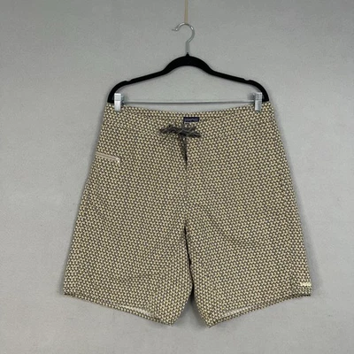 Bañador Patagonia Board Shorts Para Hombres 34 Negro Tostado Estampado Geométrico Cremallera Bolsillo Foto 1 de 4
