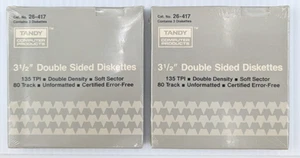 Tandy 26-417 Disquettes vierges 3 1/2" double face 2 paquets de 6 disquettes au total - Photo 1/7
