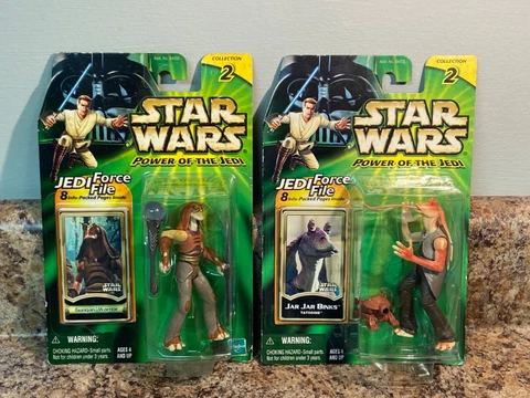 STAR WARS POWER OF THE JEDI JAR JAR BINKS TATOOINE GUNGAN WARRIOR LOT Cover
