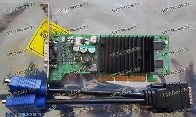 Nvidia MSI Quadro 4 NVS280 64MB AGP VCQ4280NVSB WITH Dual VGA DMS-59 Cable - Image 1 of 3