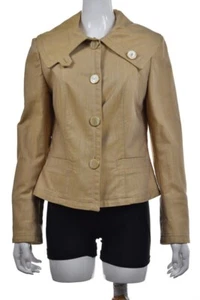 Blazer Escada Mujer Talla 40 Beige Moteado Chaqueta Básica Algodón Manga Larga - Imagen 1 de 5