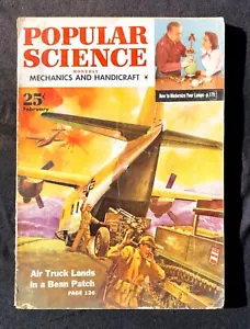 VINTAGE FEB 1952 POPULAR SCIENCE MAGAZINE AIR TRUCK LANDS IN BEAN PATCH AUTOS - Picture 1 of 5