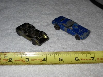 1968 Mattel Hot Wheels Chaparral 2G US Olive and Funny Car, As-Is, See Photos - Image 1 of 4