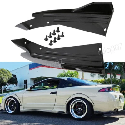 Gloss Black  Rear Lip Side Skirt Winglet Diffuser For Mitsubishi Eclipse Foto 1 de 4