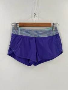 Ivivva by Lululemon Girls Size 12 Purple Speedy Shorts Lightweight Breathable - Picture 1 of 10