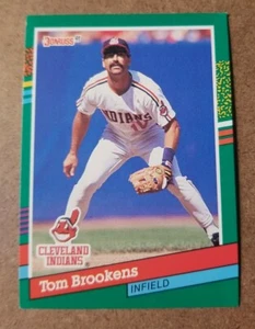 1991 Donruss Baseball Card #658 Tom Brookens - Cleveland Indians  - Picture 1 of 2