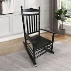 Balcony Porch Adult Stable Durable Rocking Chair Patio Lawn Garden Black