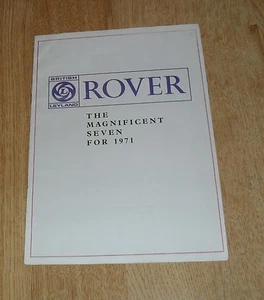Rover Brochure 1971 - 2000 SC 2000 TC 3500 3.5 Litre Saloon Coupe Range Rover - Picture 1 of 3