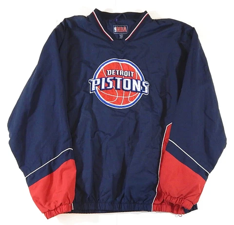 Detroit Pistons NBA Vintage Pullover Sweatshirt Jacket Size XL Cover