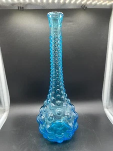 Blue Empoli Bubble Genie Bottle No Stopper Italy Decanter Vintage - Picture 1 of 11