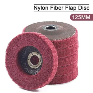 125mm 5" Nylon Fiber Flap Polishing Wheel Pad Buffing Disc for Angle Grinder - Picture 1 of 8