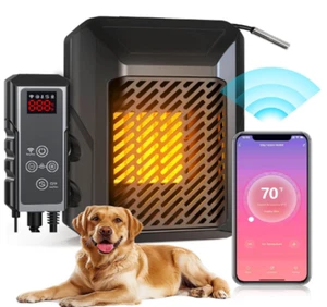 Dog Pet House 500W IPX5 Waterproof Heater w/APP Remote & Thermostat 41°F/113°F - Picture 1 of 8
