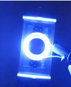 1set Push Button Power Switch Locked With Blue LED light PCB Board Audio Amp - Picture 1 of 3