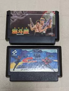 Contra Nintendo Famicom Japan 1 2 lot setⅠ Ⅱ Konami Family Computer Game FC JP - Picture 1 of 7