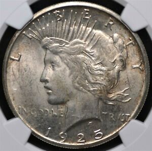 1925 S PEACE DOLLAR NGC MS 61 NICE COIN FOR THIS CONDITIONALLY CHALLENGED DATE