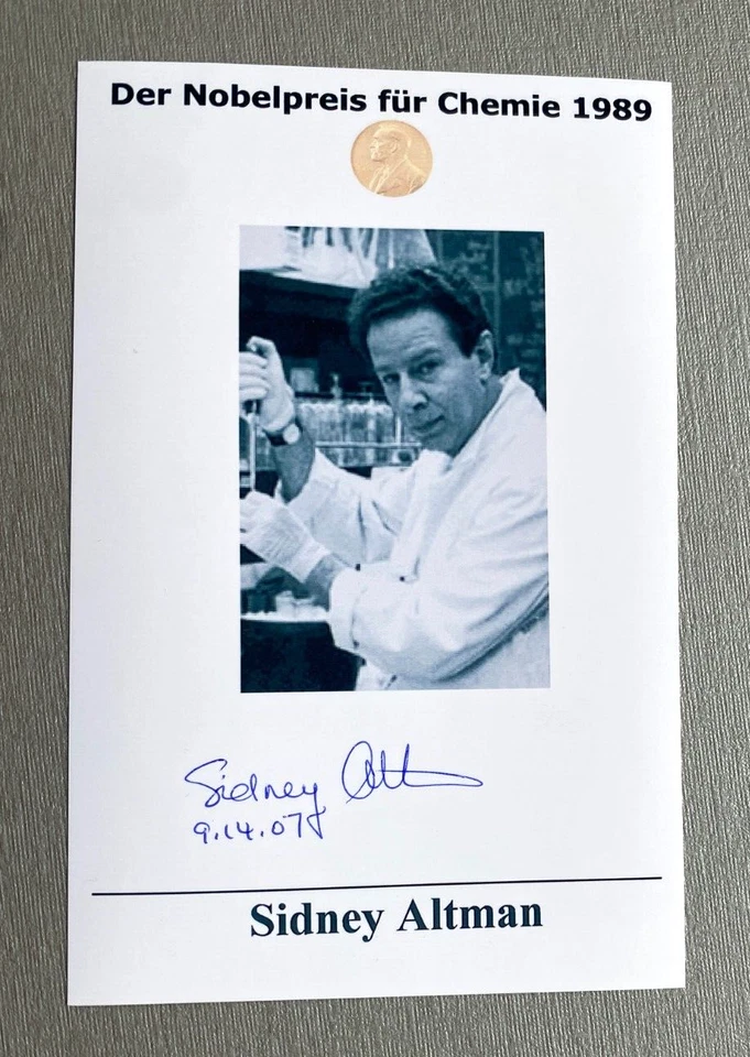 SIDNEY ALTMAN (†2022) Nobelpreis Chemie 1989 signed Foto 10x15 Autogramm - Bild 1 von 1