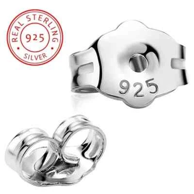 DAZZLING DESIGNESS 1 to 20 Pair 925 Stamped Silver Butterfly Backs Findings Jewellery making