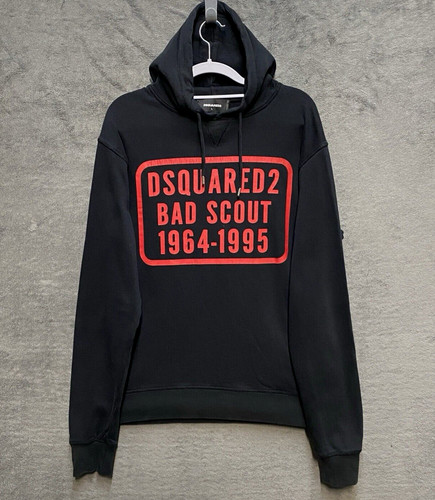 Felpa nera con cappuccio Dsquared2 boy scout taglia large uomo