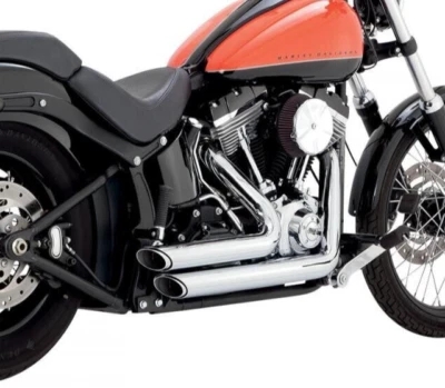 HARLEY DAVIDSON SOFTAIL SHORT SHOTS STAGGERED EXHAUST VANCE & HINES 17225 HD-78 - Image 1 of 4