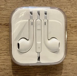 Genuine APPLE White Wired Ear Buds for Cell Phones Unopened - Photo 1 sur 2