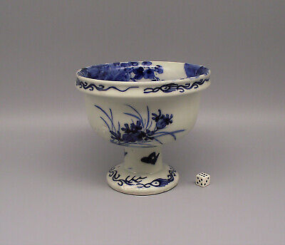 Antique 19thC Japanese Blue & White Porcelain Stem Bowl Meiji Period Ca1880-1900 • 150.55£
