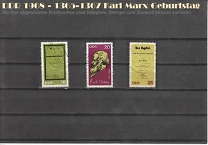 DDR 1968 Satz komplett "Geburtstag Karl Marx" 1365-1367 gestempelt - Bild 1 von 1
