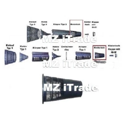 Original Ersatzteil Endstück für Aalreuse Aalkorb Reuse Reusen APOLLO I + II 1+2 - Bild 1 von 3