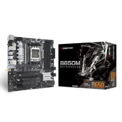 Biostar B650MP-E PRO AM5 DDR5 6000 motherboard AMD Ryzen 5 7600/r5 7700x/r7 7800 - Image 1 of 3