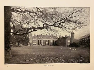 Impresión antigua COBHAM HALL School Gravesend Kent Inglaterra Reino Unido Cassells Poulton - Imagen 1 de 4