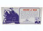 Undocumented WWII Era No 80 Plate: Engine of War American Railroads 80 8” x 3.5"