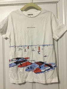 Mayoral Youth White T-Shirt - Size 8 | Windsurfing Adventure Design - Picture 1 of 2