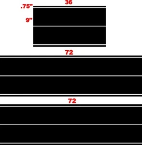 Racing Stripes Rally Graphic Decals FULL SET  Compatible- FORD F150 F250 TRUCK - Picture 1 of 1