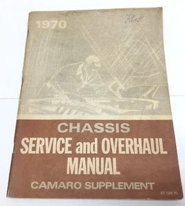 Chevrolet Camaro 1970 servicio de chasis y servicio de revisión suplemento manual - Imagen 1 de 5